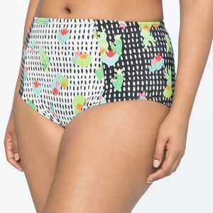 NWT ELOQUII Cactus Print High Waist Swim Bottom